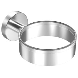 Haartrocknerhalter aus Edelstahl in Silber für Wandmontage, klebbar ohne Bohren