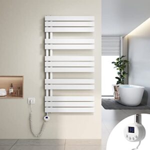 Elektrischer Heizkörper für Badezimmer mit Digitalem Thermostat und Timer-Funktion, 600 Watt, weiße Farbe