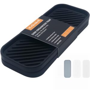 Seifenhalter aus Silikon, Organizer für Küche und Bad, Seifenspender, Bürste, Make-up, Flasche, langlebig, 2 Stück (Schwarz)