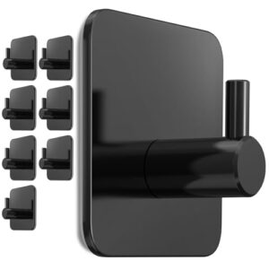 Menz Handtuchhalter, 8er Set, Badezimmer, Handtuchhaken, Klebehaken, Edelstahl, wasserfest, selbstklebend