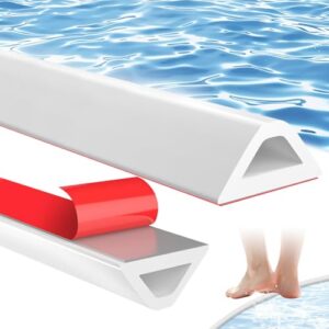 Schwallschutzleiste für Dusche, selbstklebend, 2 Meter lang, Wasserstopper, Tropfkante, Duschschwelle, Wassersperre, Silikon, Scheuerleiste für Badewanne