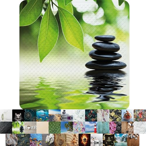 Rutschfeste Duschmatte für Dusche und Badewanne, Antirutschmatte maschinenwaschbar und schimmelresistent