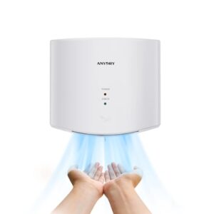 Kompakter und energiesparnder Händetrockner für Wandmontage, geeignet für private und gewerbliche Zwecke sowie für Toiletten