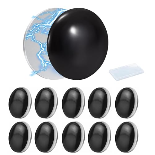 Magnetische Duschvorhänge Gewichte, 10 Paar Runde Magnete für Duscheinlagen und Vorhänge, Schwarze Gewichte mit Magnet