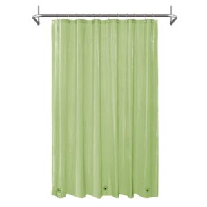 Transparenter grüner Duschvorhang mit 3 Magneten, wasserdicht und flexibel für Badezimmer als Schutz vor Spritzwasser