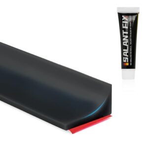 Wasserfester Streifen für die Dusche, Selbstklebend, Schwallschutzleiste mit 50g Kleber, Maße ca. 5m x 20mm x 12mm, ideal zur Verhinderung des Wasserflusses in der Dusche