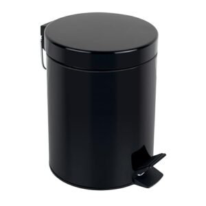 Spirella Treteimer aus Edelstahl SYDNEY, 3-Liter-Fassungsvermögen, modernes Design für Badezimmer oder Küche, schwarz