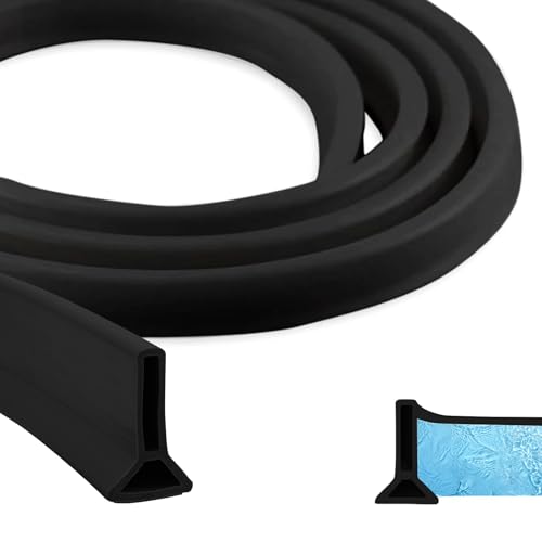 Schwallschutzleiste für Dusche, selbstklebend, silikon, 200cm lang, schwarz, Wasserstopp, Duschschwelle für Badezimmer und Küche