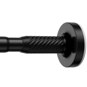 Teleskopische Gardinenstange ohne Bohren, verstellbar und formstabil für Fenster, Dusche oder Balkon, schwarzer Farbton