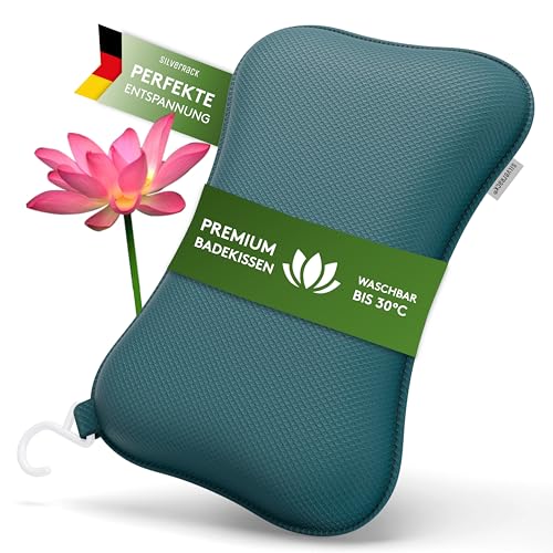 Badekissen für Badewanne, Silberbach Premium Produkt, Bad-Erlebnis mit ergonomischer Unterstützung und atmungsaktivem 3D-Mesh