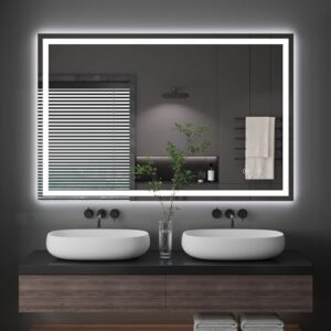 Dripex Badspiegel mit Beleuchtung, Led Spiegel mit Touch-Schalter und Dimmbar-Funktion für ein modernes und energiesparendes Badezimmer-Erlebnis
