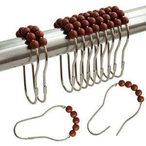 Duschvorhangringe aus Edelstahl, strapazierfähig und rostfrei, für Badezimmervorhänge und Vorhänge