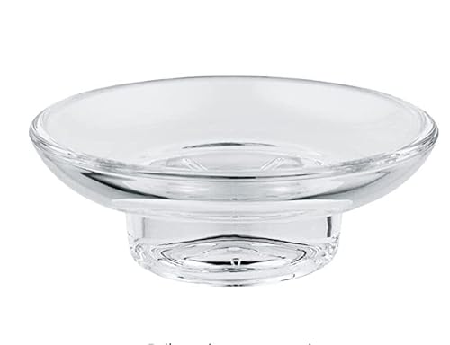 Ersatz-Seifenschalen für Badezimmer, 2 Stück, Glas, transparent und mattiert, Universalhalter, Heimstandard