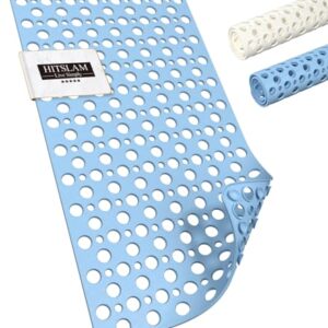 Rutschfeste Badewannenmatte, 70 x 38 cm, TPE, Antirutschmatte für Badewanne & Dusche, schimmelresistent, BPA-frei, maschinenwaschbar, Abflusslöcher, Duschmatte