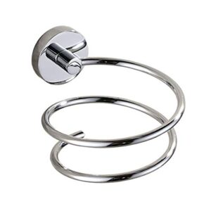Haartrocknerhalter aus Edelstahl mit Chrom-Oberfläche, ideal für Bad und Waschraum