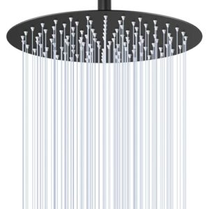 Moderne Regendusche Duschköpfe mit 12 Zoll Wasserfall, Ganzmetall-Edelstahl 304, Decken Regenduschköpfe mit 120 Anti-Verstopfungs-Silikondüsen für eine wassersparende und bequeme Dusch-Erfahrung