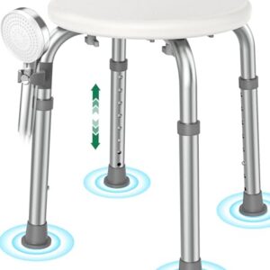 Höhenversteller Hocker mit Aluminiumrahmen und rutschfesten Füßen für Badewanne, ideal für Senioren und Behinderte