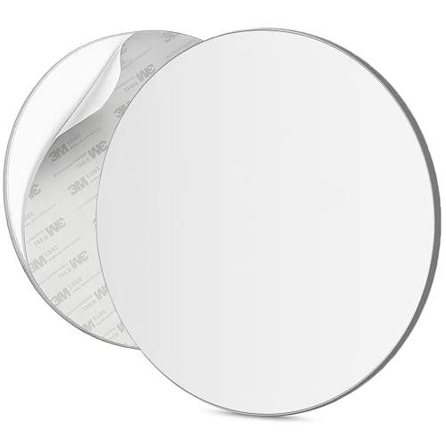 Runder Duschspiegel 22,5 cm für Bad, Schrank oder Tür-Rückseite, Acryl und nicht beschlagen