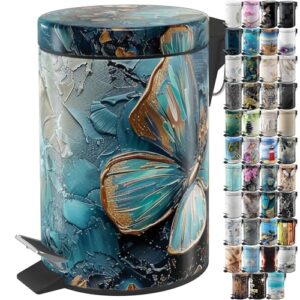 Sanilo Kosmetikeimer 3L mit Absenkautomatik, Beistelltürme für das Badezimmer und Abfalleimer mit Innenbehälter. Farbige Kosmetikbecher in verschiedenen Farben und Designs.