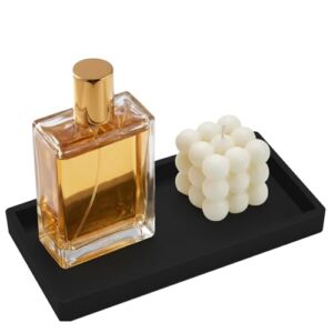 Silikon-Tablett für Badezimmer und Küchenarbeitsplatte, rechteckiges, rutschfestes Silikontablett, leicht zu reinigen und bruchsicher, ideal für Kosmetik und Kerzen auf dem Schminktisch