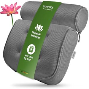 Badewannen-Kissen mit Saugnäpfen als Badezubehör - Kissen für Badewanne - Nackenkissen für Badewanne mit ergonomischer Passform