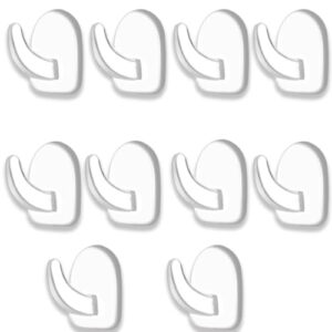 Sufune 10 Stück Haken Klebehaken Extra Stark Selbstklebend Transparent Haken für Bad Küche Badezimmer ohne Bohren