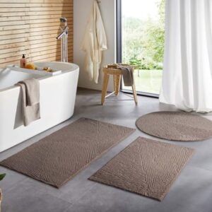 Weiche und saugfähige Badematte mit rutschfreier Oberfläche für das Badezimmer, ideal für jeden Bodentyp