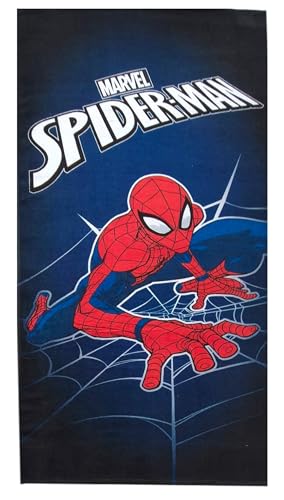 Kinderhandtuch mit Spiderman-Motiv, 100% Baumwolle, 70x140 cm, perfekt für Mädchen und Jungen zum Baden oder Strandbesuch