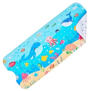 BPA-freie Badewannenmatte mit Saugnäpfen für Kinder, rutschfest und machbar, PVC-Duschmatte 100x40cm