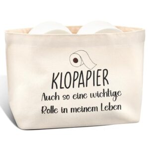 Xuniea Toilettenpapier Aufbewahrung - praktischer Halt und lustige Badezimmerdekoration mit natürlicher Farbe für ein perfektes Design
