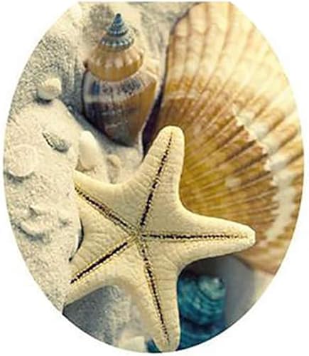 Abnehmbarer WC-Sitz Aufkleber mit Ocean Forest Sky Fisch Motiv für das Badezimmer, ein langlebiger und praktischer Vinyl-Aufkleber für die Toilette