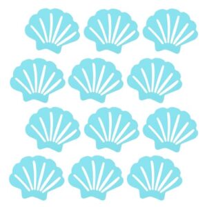 12 Stück Anti-Rutsch Aufkleber für Badewanne & Dusche, Selbstklebende Antirutsch Sticker Rutschfester Duschaufkleber Blau Antirutschmatten für Badewanne Badezimmerboden Treppenstufen