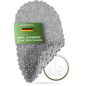 Badewannenmatte 69x36 cm, Antirutschmatte für Badewanne, BPA-frei und maschinenwaschbar
