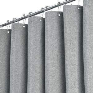 Grauer Duschvorhang aus Polyester mit 8 Plastikhaken, wasserdicht und anti-schimmel, ideal für Badezimmer