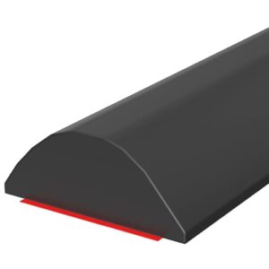 ERFEI 3M Selbstklebend Schwallschutzleiste Dusche, Wasserstopper für Duschen und Bäder, Silikon-Schwelle für Küchen und Badezimmer (Schwarz)