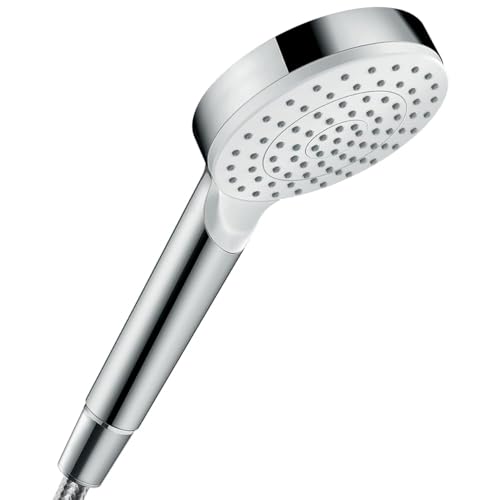 Wassersparender Duschkopf Crometta von hansgrohe, moderner und eleganter Duschkopf für eine effiziente und wasserbesparende Duschannehmung in einem zeitlosen Design mit Chromoptik.