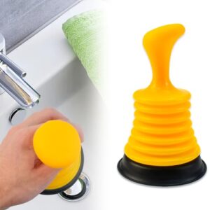 Saugglocke für Waschbecken und Badewanne - LANSKYLAN 18cm Plunger Pümpel Saugkraft Abflussreiniger