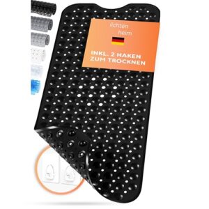 Rutschfeste Duschmatte aus hochwertigem Material, ideal für Kinder und Erwachsene, 100% frei von Latex, BPA, Phthalaten und Weichmachern, schimmelresistent und waschbar.