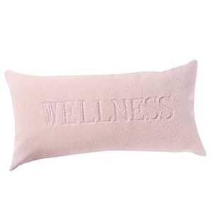 PANA Badewannenkissen (20x40 cm) - Bequemes Kissen für Badewanne mit Rosé Farbe und Wellness Schriftzug