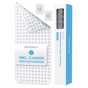 PVC-Badewannenmatte, transparent, antirutsch, hygienisch und schimmelresistent, BPA- und Latexfrei, Maschinenwaschbar