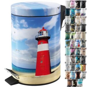 Sanilo Kosmetikeimer 3L mit Absenkautomatik, hochwertiger Abfalleimer für Badezimmer mit Innenbehälter und praktischer Absenkautomatik