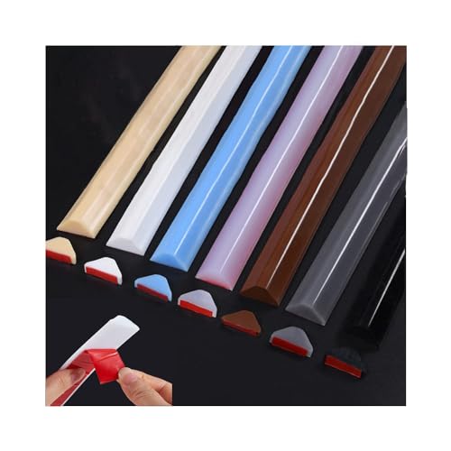 Effektiver Schutz vor Wasserschäden mit Silikon-Wasserstopper für Küchen und Bäder, Selbstklebend, Wasserstopper Dusche, Gummileiste Schwarz 100 cm
