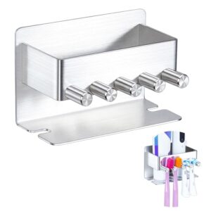Einfacher und praktischer Zahnbürstenhalter für das Badezimmer, ohne Bohren erforderlich, ideal für elektrische und manuelle Zahnbürsten sowie weitere Alltagsgegenstände.