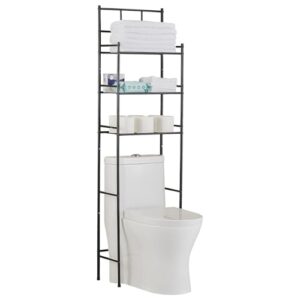 Toilettenregal mit 3 Ebenen, Platzsparendes Badezimmerregal über der Toilette, Stauraum für Toilettenartikel und Reinigungsmittel