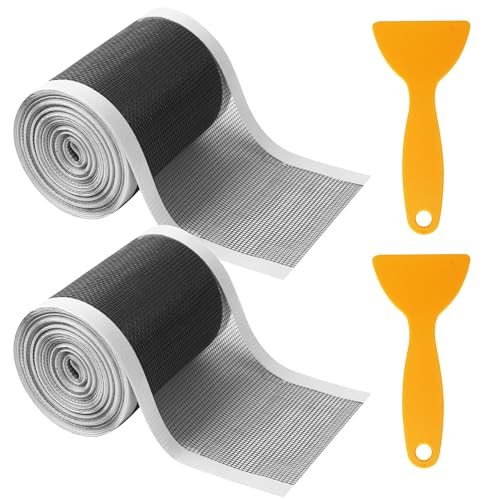 Abflusssieb Dusche 10cm x 10m, Haarschutz für Bad und Balkon, Abfluss mit Mesh Aufkleber und Plastikspatel