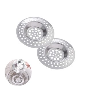 Zwei Abfluss Siebe aus Edelstahl, Abfluss Sieb, Spüle Filter Sieb, Haarsieb Dusche, Waschbecken Sieb, Spülbeckensieb für Dusche und Küche