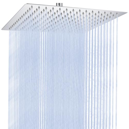 Edelstahl Regenduschkopf mit 360° verstellbarer Kopfbrause und selbstreinigender Düsen