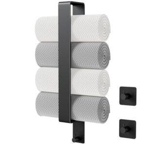 Handtuchhalter ohne Bohren, Selbstklebend, Edelstahl, 2 Handtuchhaken, Badezimmer-Einrichtung