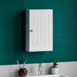 Hängeschrank mit Tür für Bad, Badezimmer, Aufbewahrung und weiße Farbe