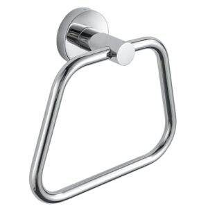 Chromierter Handtuchhalter mit trapezförmigem Design aus Edelstahl für das Badezimmer, inklusive Dübel und Schrauben